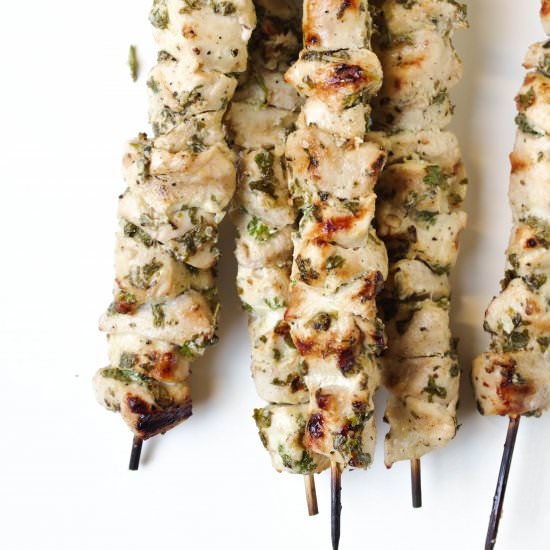 Herb Marinated Chicken Skewers