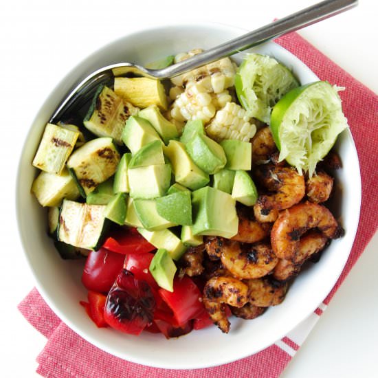 Grilled Shrimp and Veggie Bowls