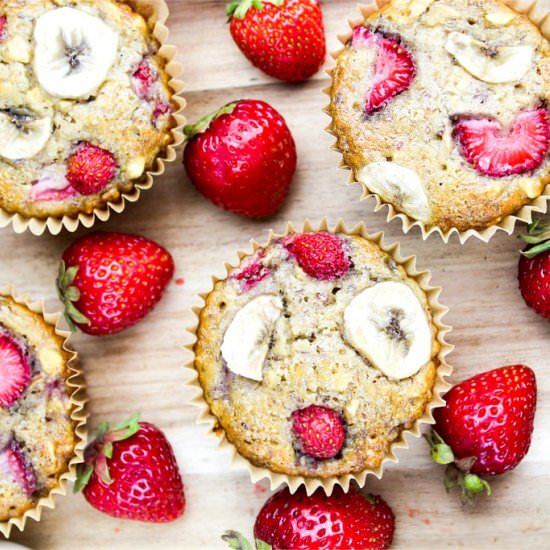 Strawberry Banana Breakfast Muffins