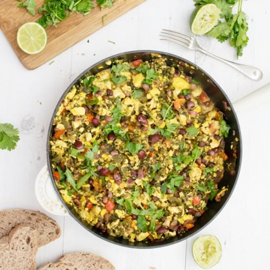 Jamaican Tofu Scramble [vegan]
