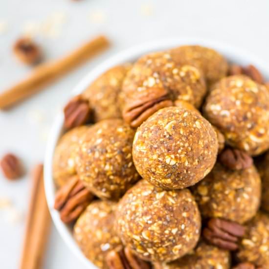 No Bake Pumpkin Energy Balls