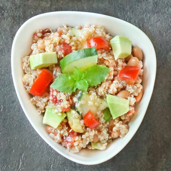 Avocado Cucumber Quinoa Salad