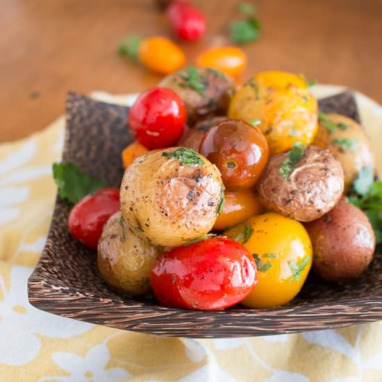 Herbed Potatoes and Tomatoes
