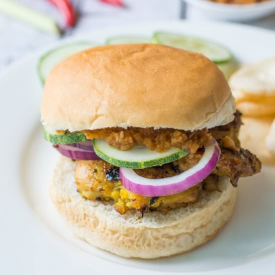 Chicken Satay Burger