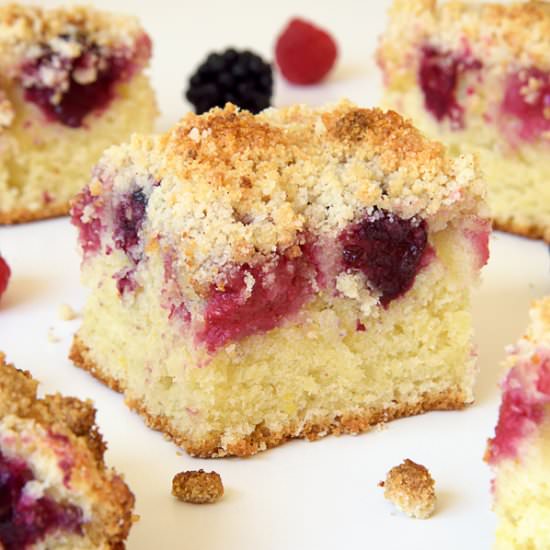 Mixed Berry Streusel Cake