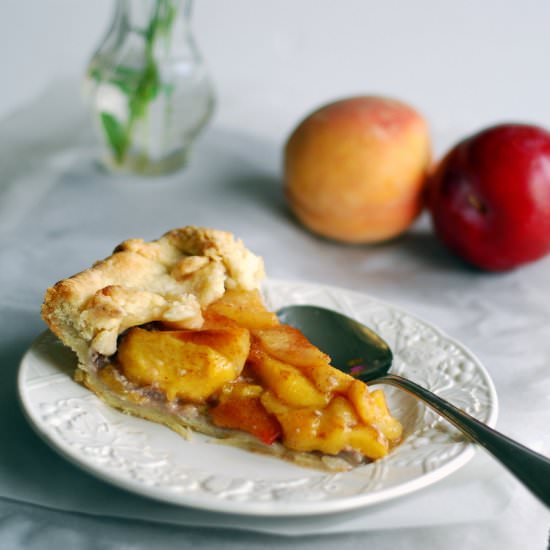 Peach and Red Plum Galette