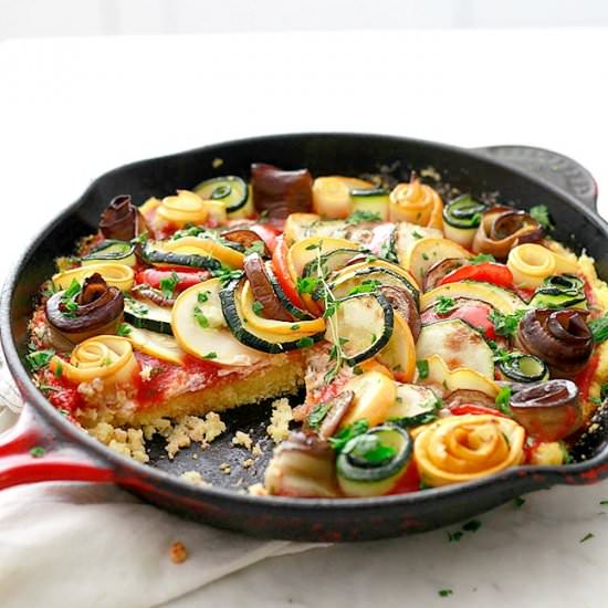 Ratatouille Polenta Skillet