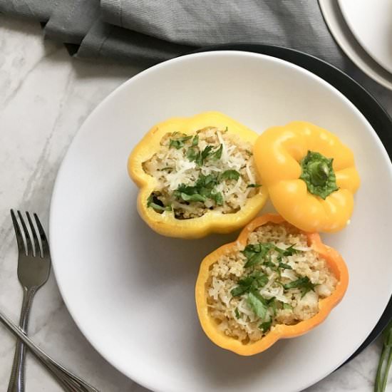 Turkey Quinoa Stuffed Bell Peppers