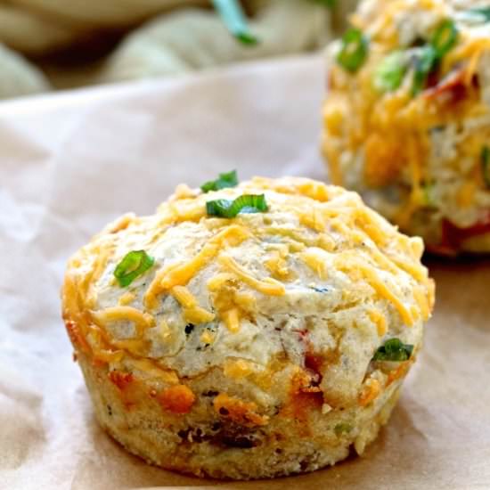 Savory Oatmeal Breakfast Muffins