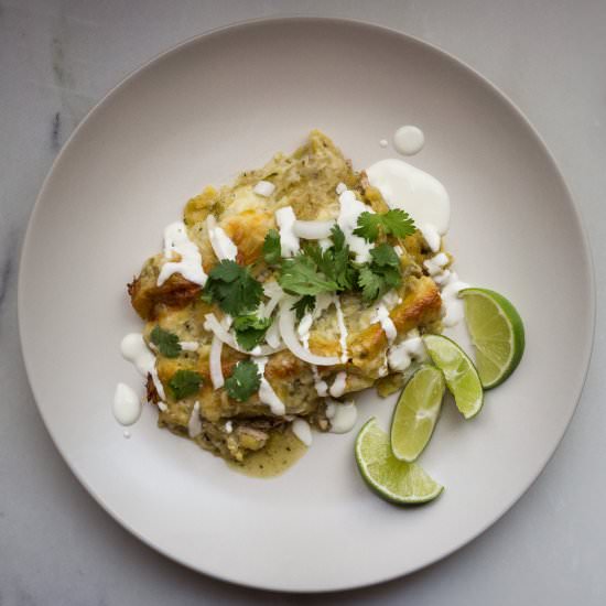 Grilled Chicken Enchiladas Verdes