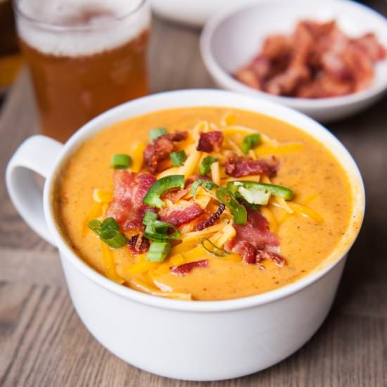 Loaded Beer and Bacon Corn Chowder
