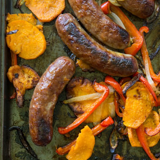Roasted Brats & Veggies