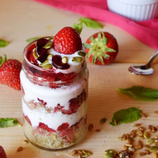 Strawberry Quinoa Healthy Parfait