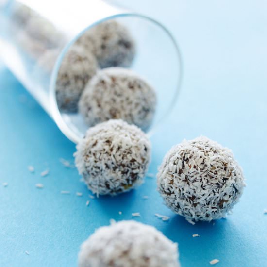 Coconut Coated No Bake Energy Bites