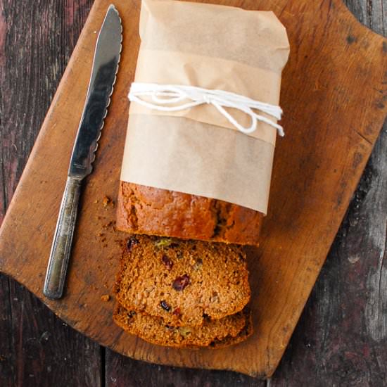 Pumpkin Roasted-Banana Quick Bread