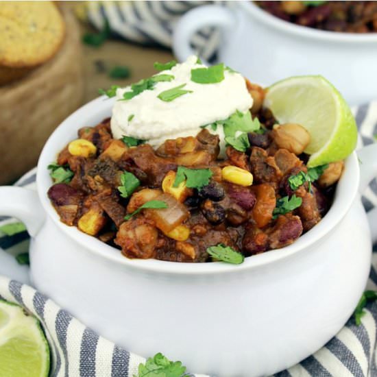 Three Bean Mushroom Chili