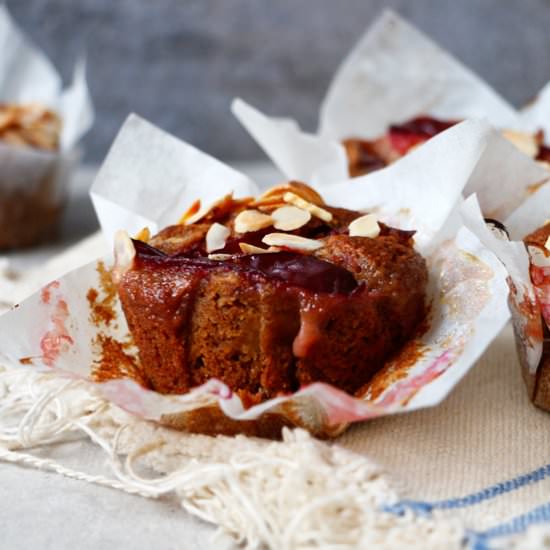 Healthy Gluten-Free Plum Muffins