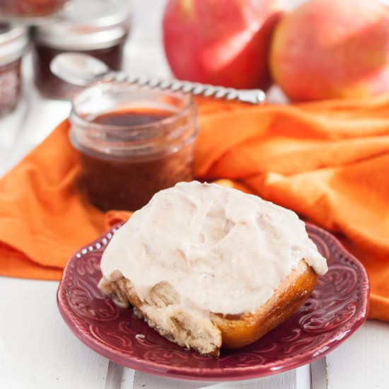 Apple Butter Cinnamon Rolls