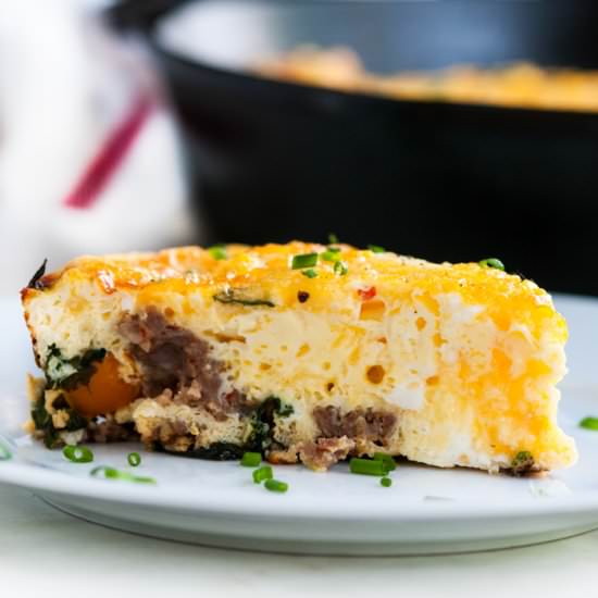 Sausage, Spinach and Cheese Frittata