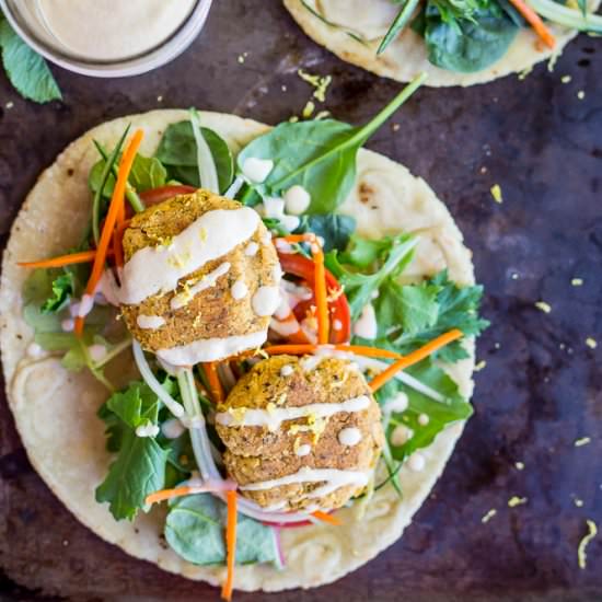 Roasted Broccoli & Lemon Falafel
