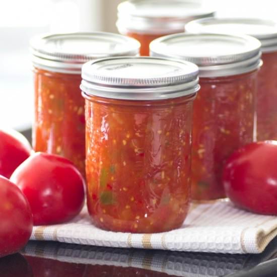 Homemade Canned Tomato Salsa
