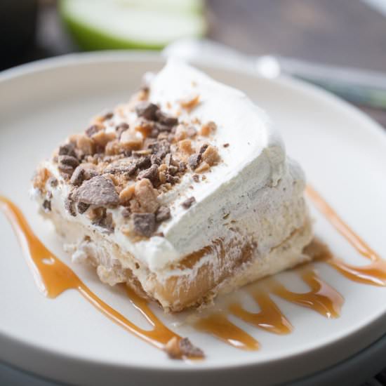Toffee Apple Eclair Cake