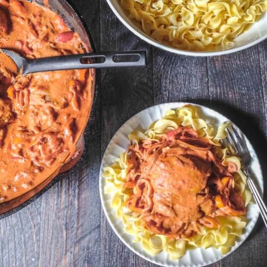 Creamy Paprika Chicken & Peppers