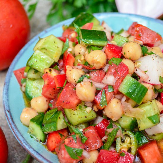 Chopped Salad with Chickpeas