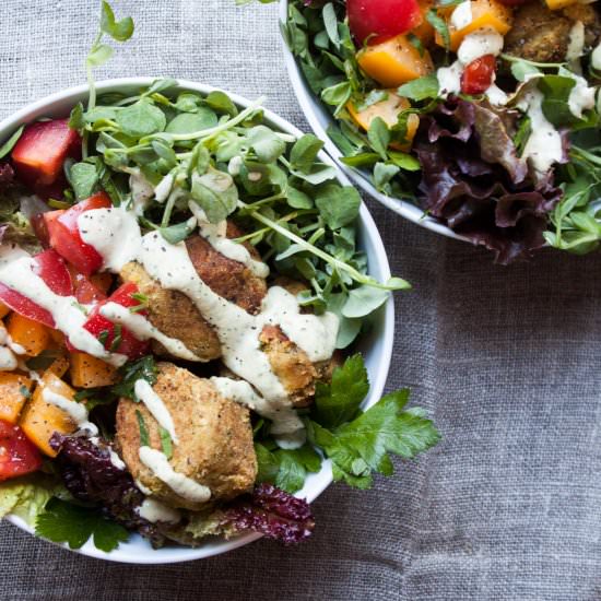 Falafels with Parsley Tahini Sauce