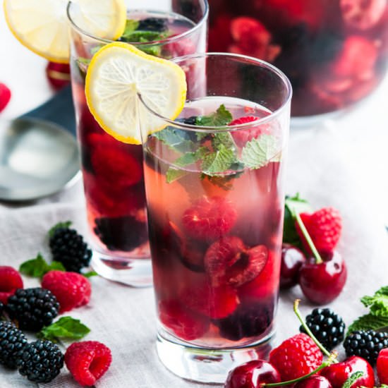 Mint Cherry Berry Sangria