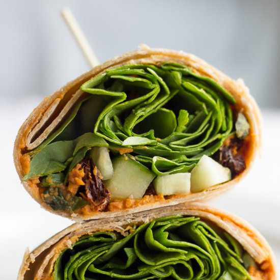 Sun-Dried Tomato Hummus Wrap