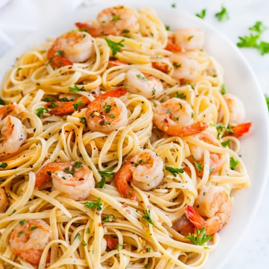 Shrimp Scampi Linguini