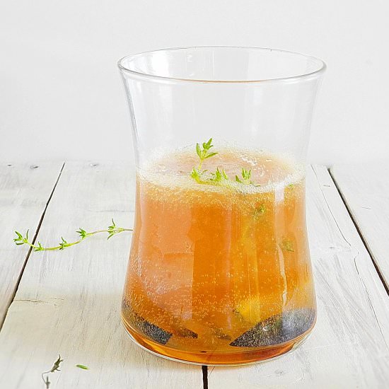 Prosecco with Plum and Thyme