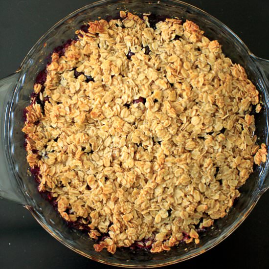 Coconut Oil Blueberry Crisp Crumble