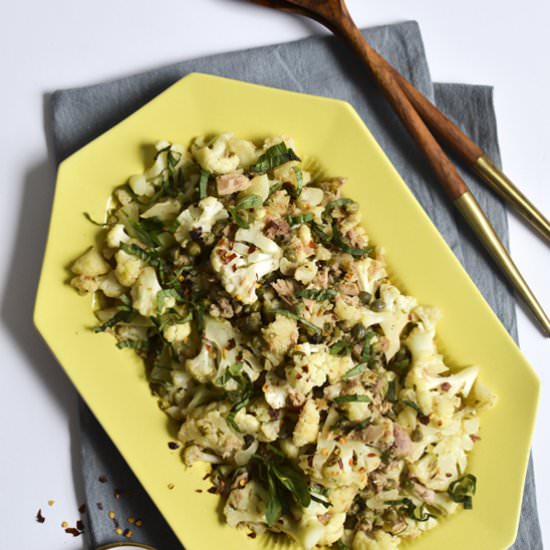 Cauliflower with Tuna & Capers
