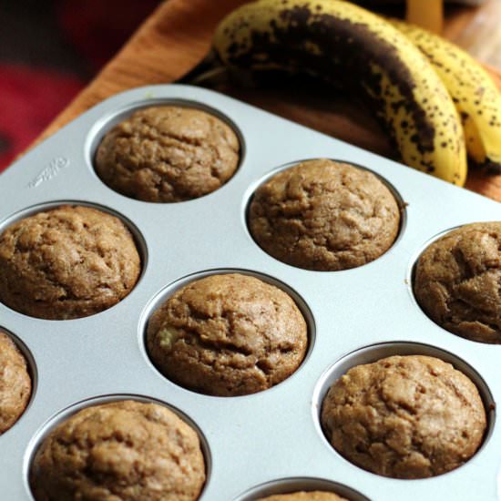 Maple Walnut Banana Muffins