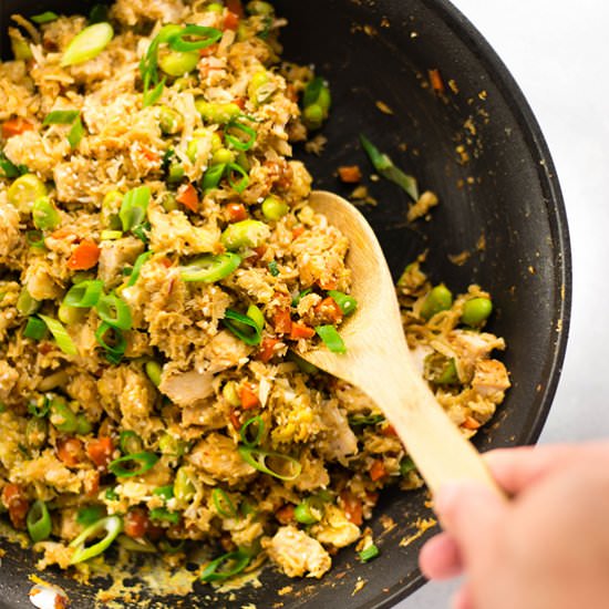 25 Minute Chicken Cauliflower Fried Rice