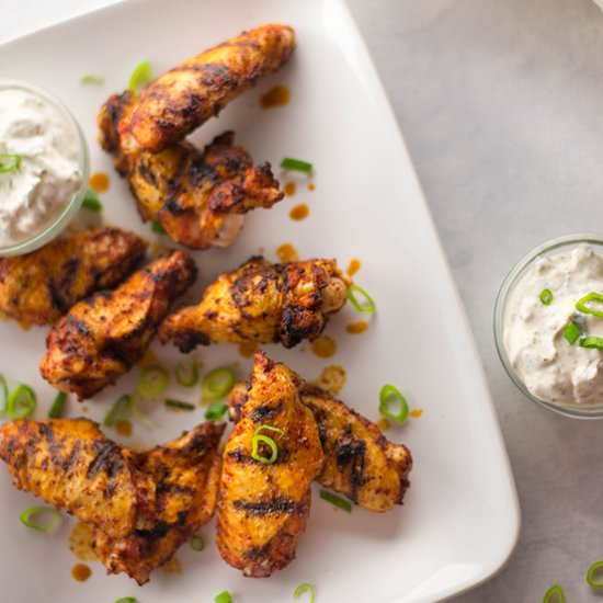 Grilled Chicken Wings W/ Ranch Dip