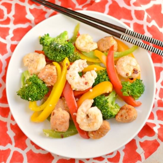 Shrimp & Sausage Stir Fry
