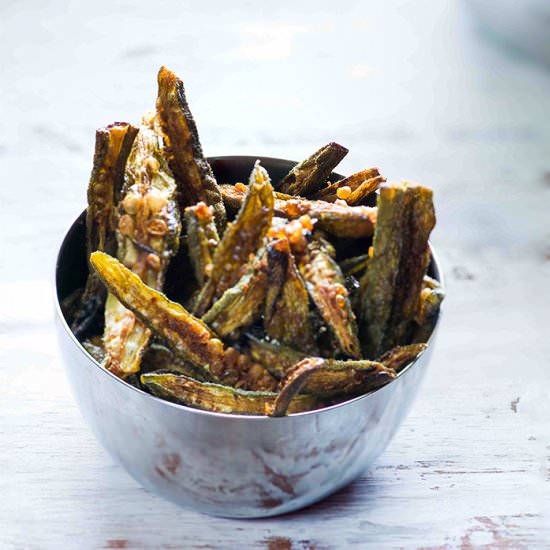 Crispy Okra or kurkuri bhindi