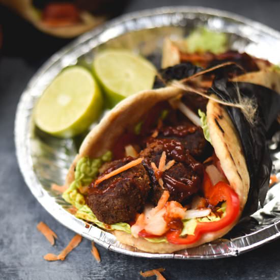 Caribbean Jerk Spiced Pita Gyros