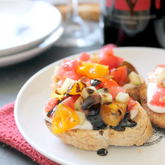 Watermelon & Feta Bruschett