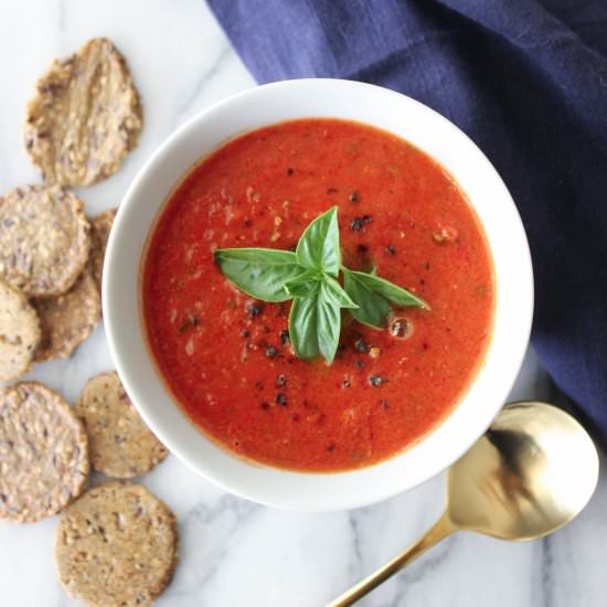 Roasted tomato coconut soup.