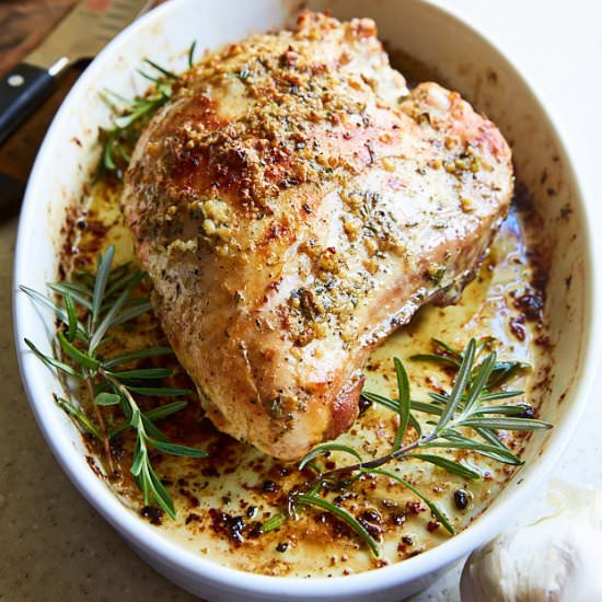 garlic butter roasted turkey breast
