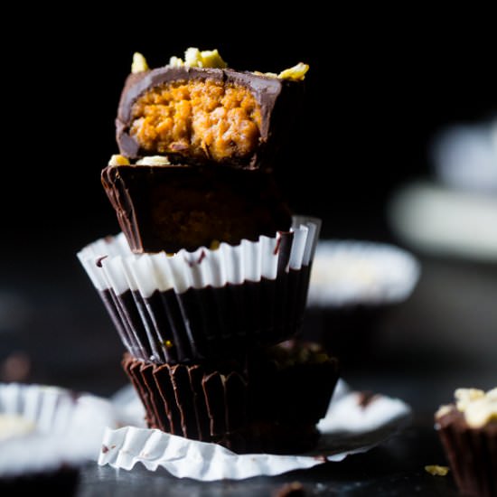 Vegan Pumpkin Cookie Dough Cups