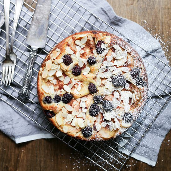 Pear and Blackberry Cake