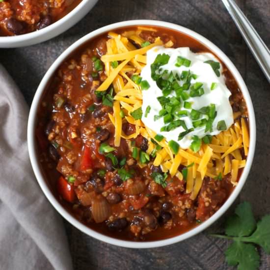 Vegetarian Bulgur Chili