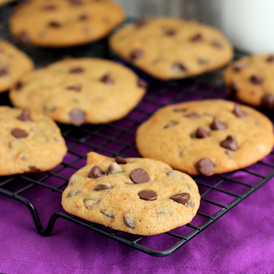 Sweet Potato Chocolate Chip Cookies