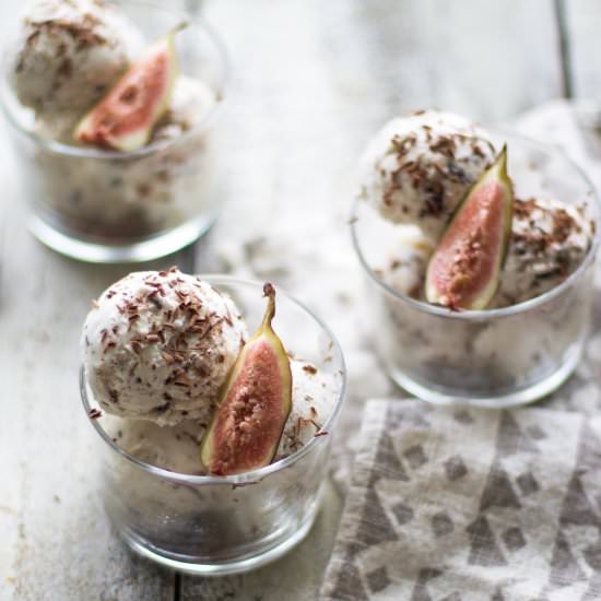 Roasted Fig Scracciatella Ice Cream