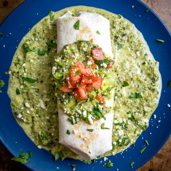 Wet Poblano Burrito